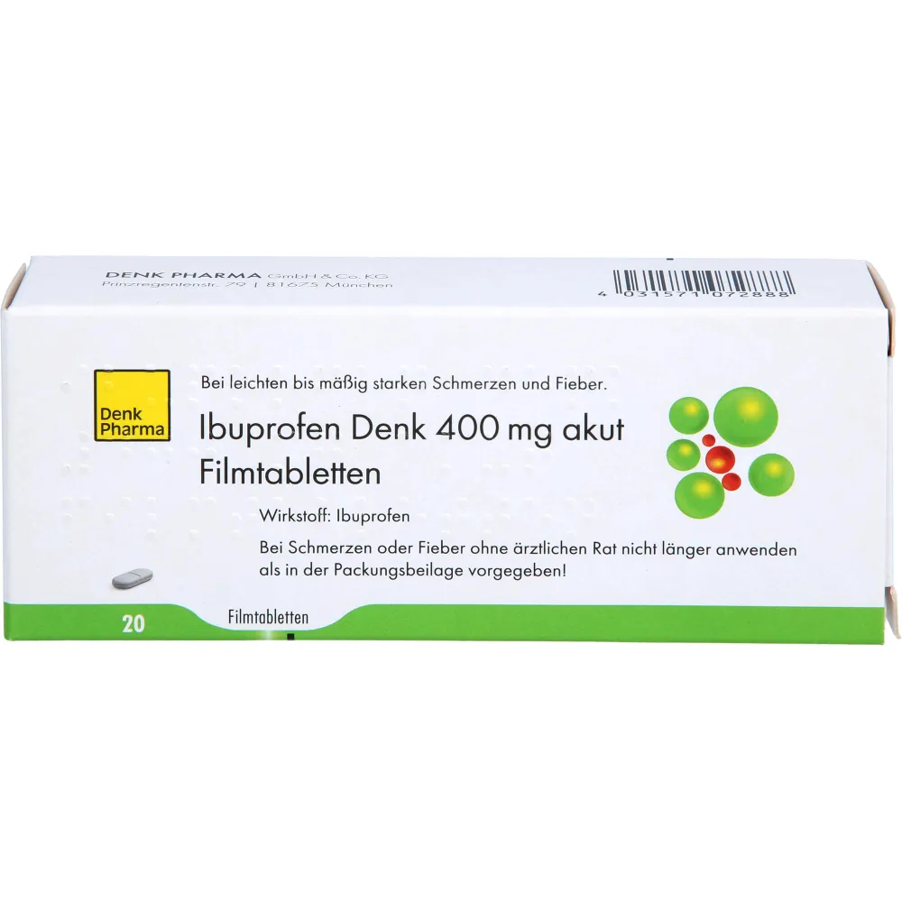 Ibuprofen Denk 400 mg akut Filmtabletten 20 St