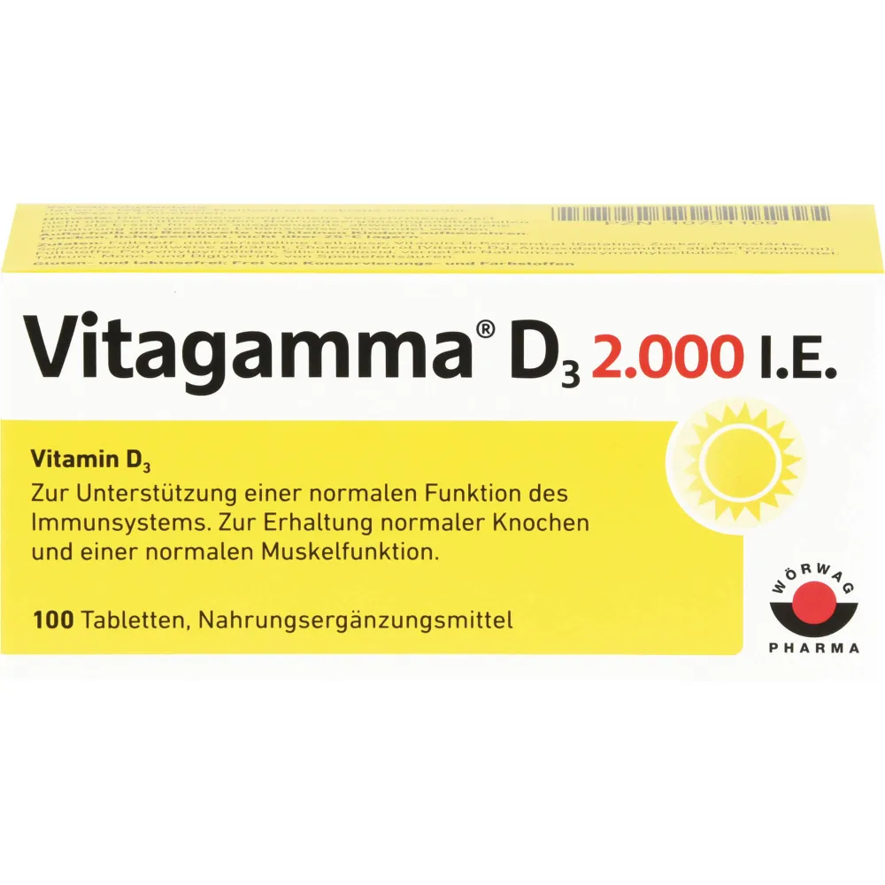 Vitagamma D3 2.000 I.E. Vitamin D3 Nem Tabletten 100 St