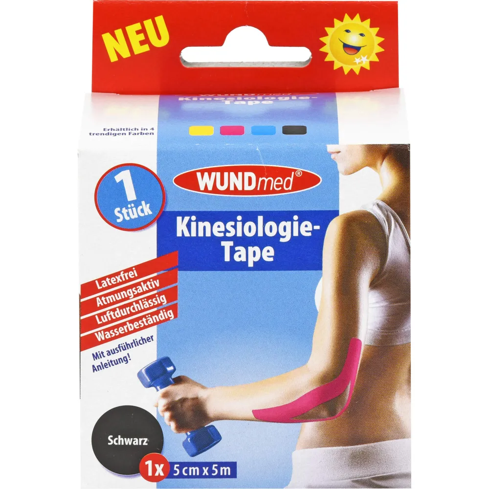 Kinesiologie Tape 5 cmx5 m schwarz 1 St