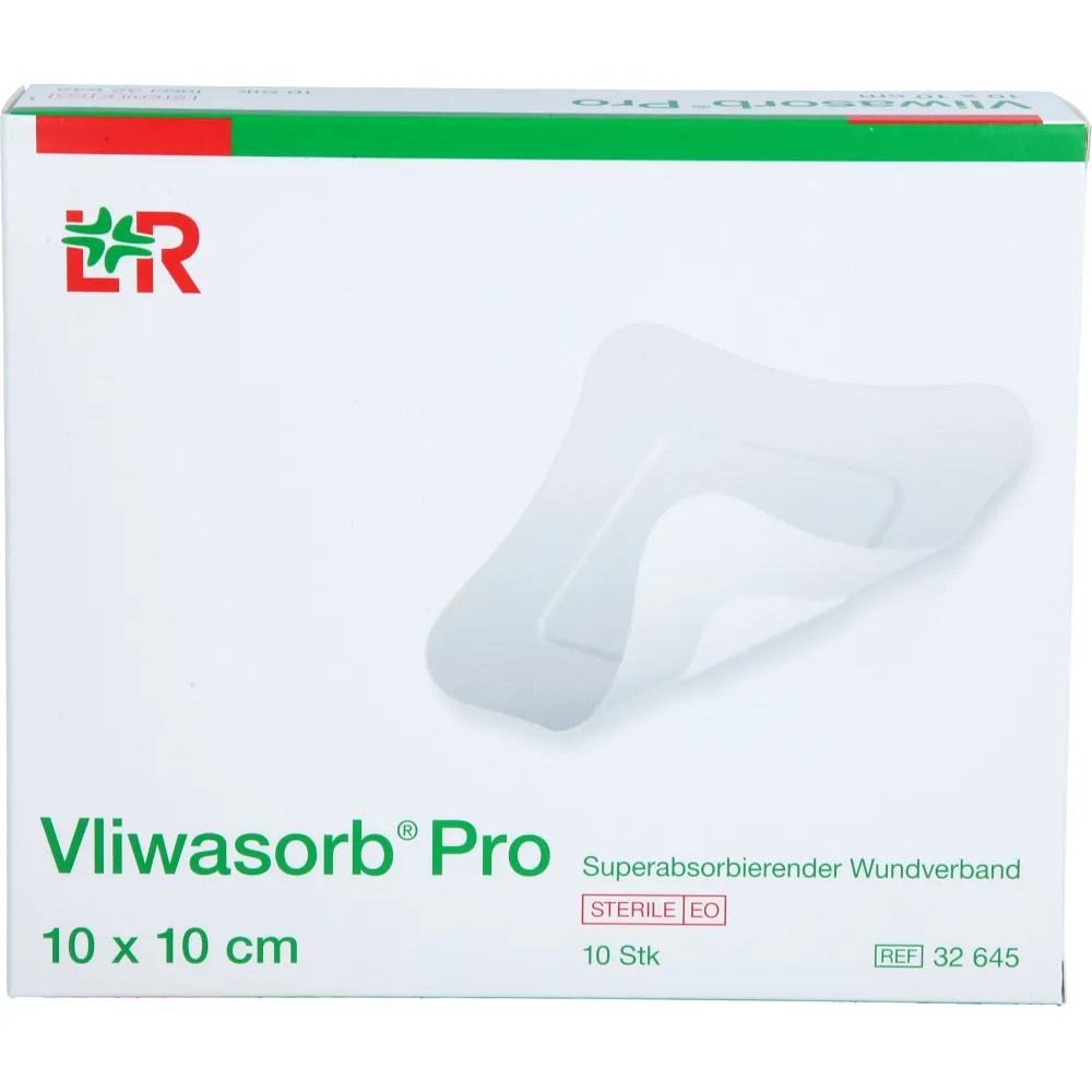 Vliwasorb Pro superabsorb.Komp.steril 10x10 cm 10 St
