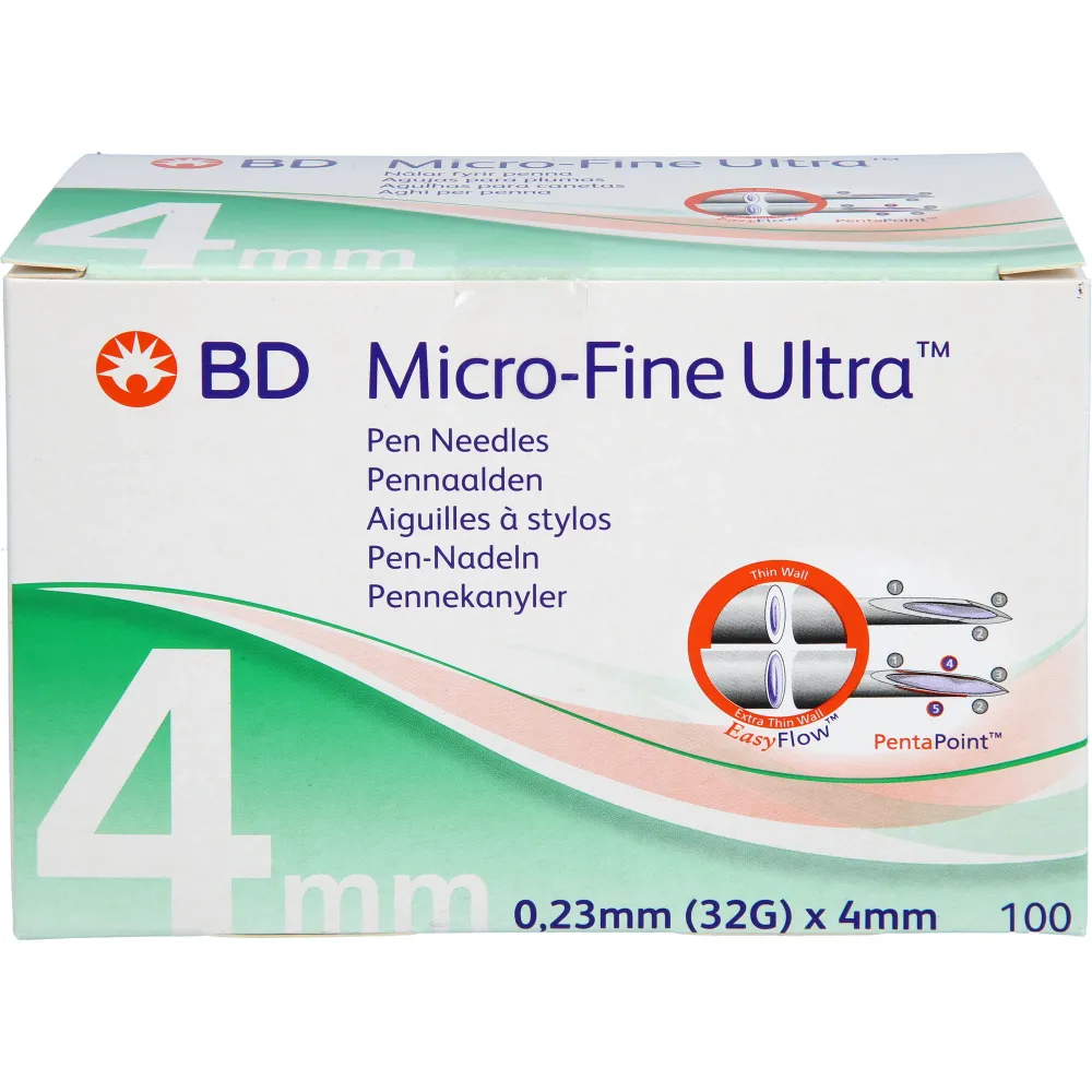 Bd Micro-Fine Ultra Pen-Nadeln 0,23x4 mm 32 G 100 St