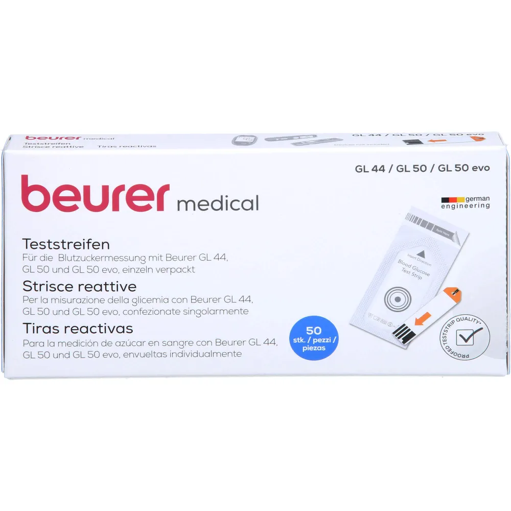 Beurer Gl44/Gl50 Blutzucker-Teststreifen Folie 50 St