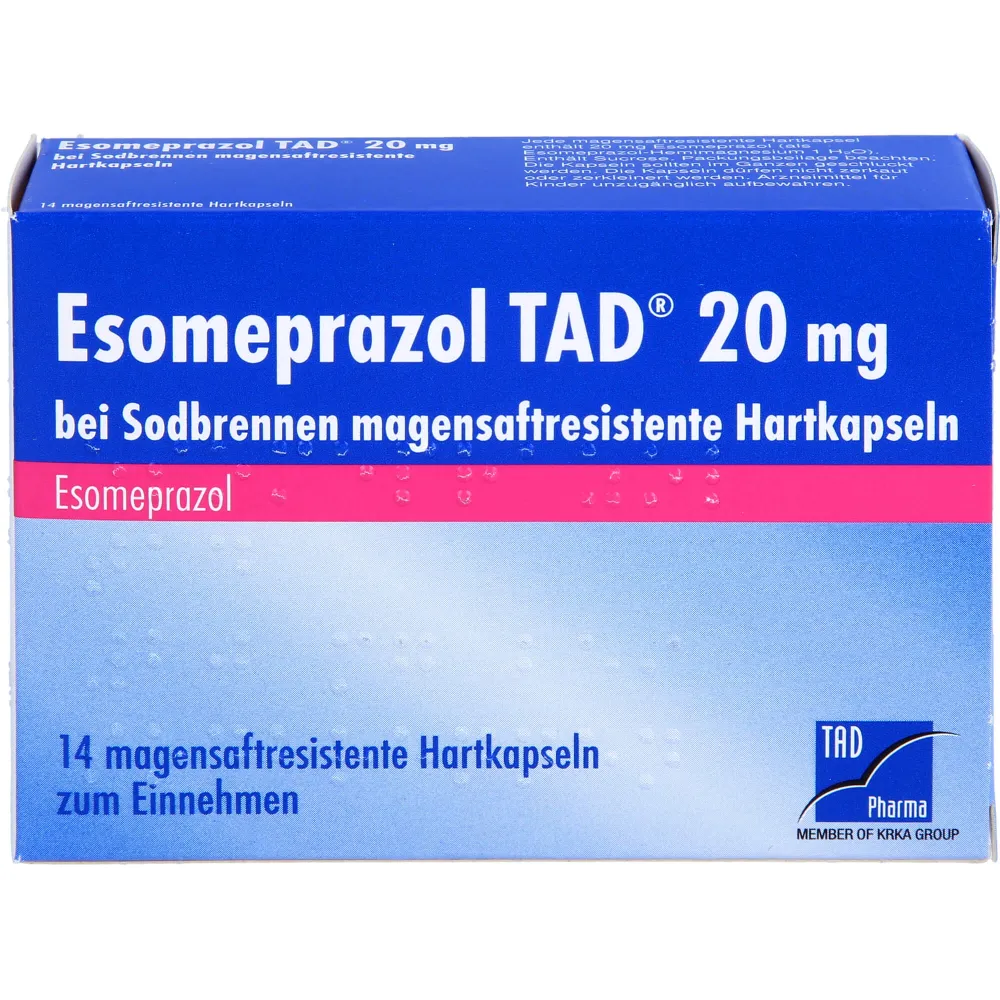 Esomeprazol Tad 20 mg bei Sodbrennen msr.Hartkaps. 14 St