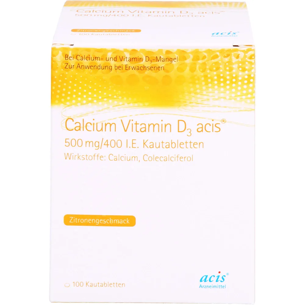 Calcium Vitamin D3 acis 500 mg/400 I.E. Kautabl. 100 St