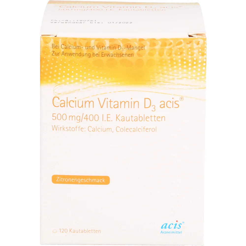 Calcium Vitamin D3 acis 500 mg/400 I.E. Kautabl. 120 St