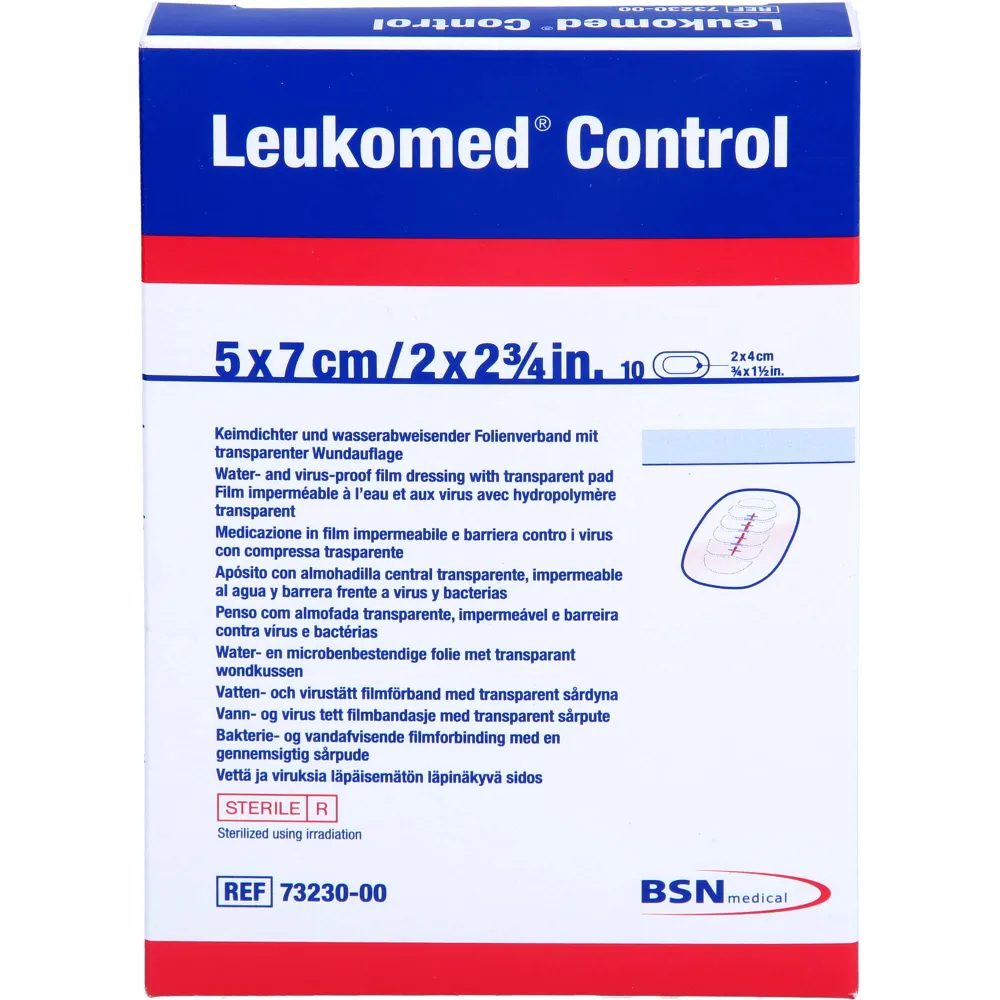 Leukomed Control Folienverband 5x7 cm 10 St