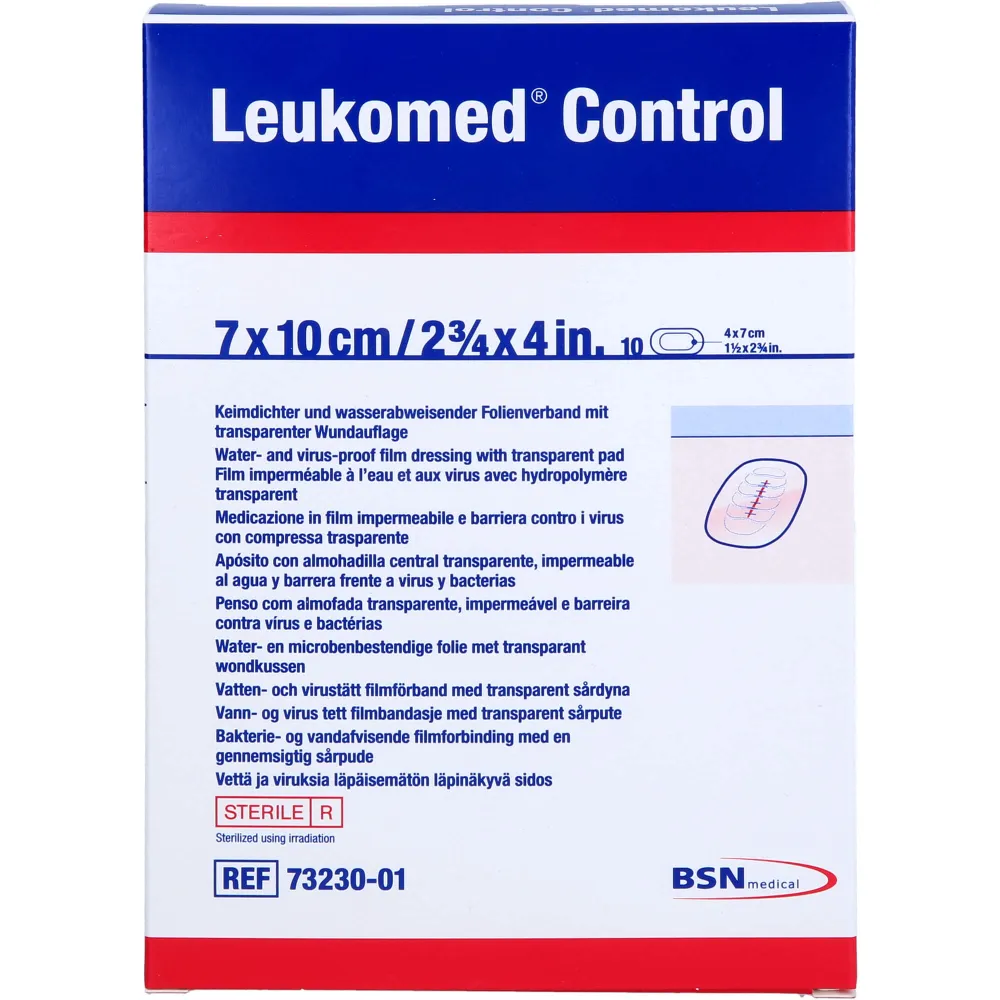 Leukomed Control Folienverband 7x10 cm 10 St