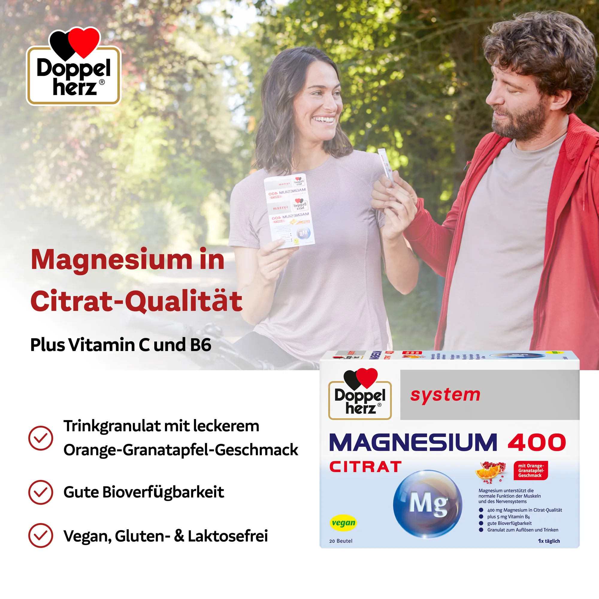 Doppelherz Magnesium 400 Citrat system Brausetabl. 24 St