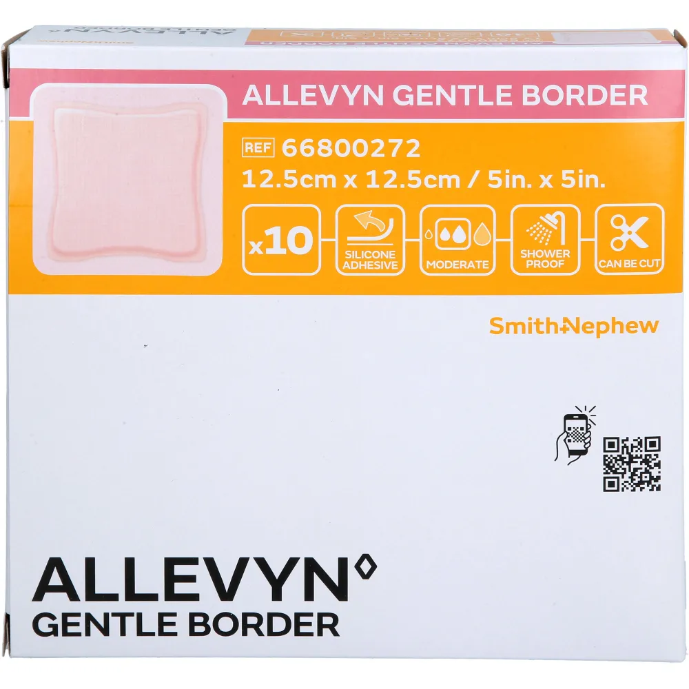 Allevyn Gentle Border 12,5x12,5 cm Schaumverb. 10 St