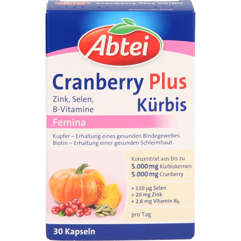 Abtei Kürbis Plus Cranberry Kapseln 30 St