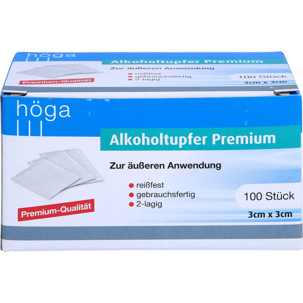 Alkoholtupfer Premium 3x3 cm 100 St