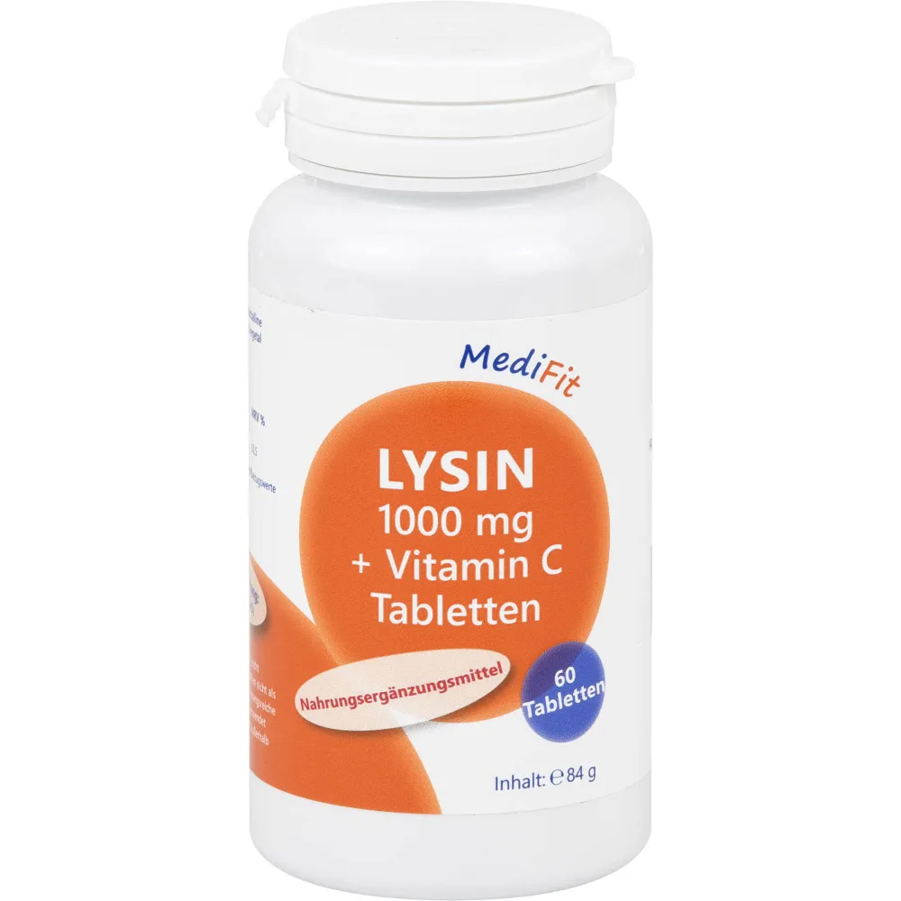 Lysin 1.000 mg+Vitamin C Tabletten MediFit 60 St