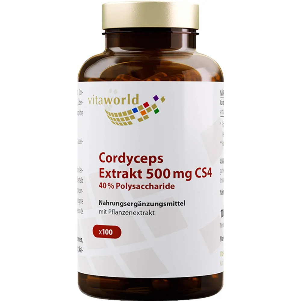 Cordyceps Extrakt 500 mg Cs4 40% Polysacchar.Kaps. 100 St