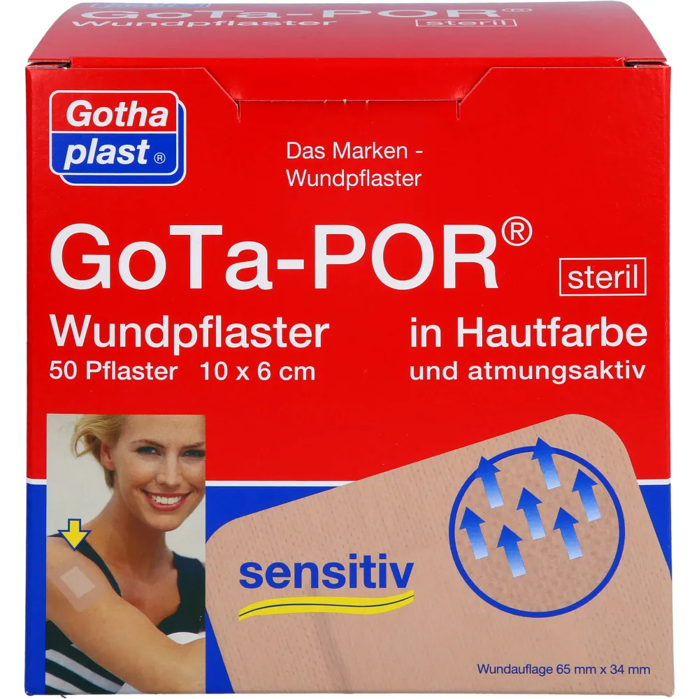 Gota-Por Wundpflaster steril 60x100 mm hautfarben 50 St