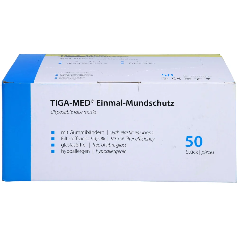 Mundschutz M.Ohrbügel latexfrei blau 50 St