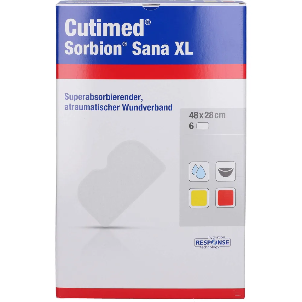 Cutimed Sorbion Sana Wundauflage Xl 28x48 cm 6 St