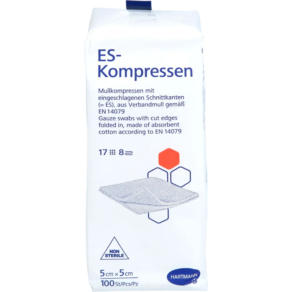 Es-Kompressen unsteril 5x5 cm 8fach 100 St