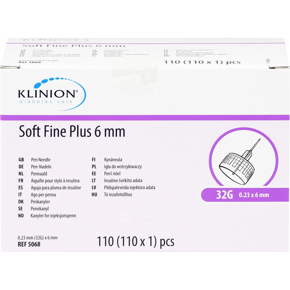 Klinion Soft fine plus Pen-Nadeln 32 G 0,23x6 mm 110 St