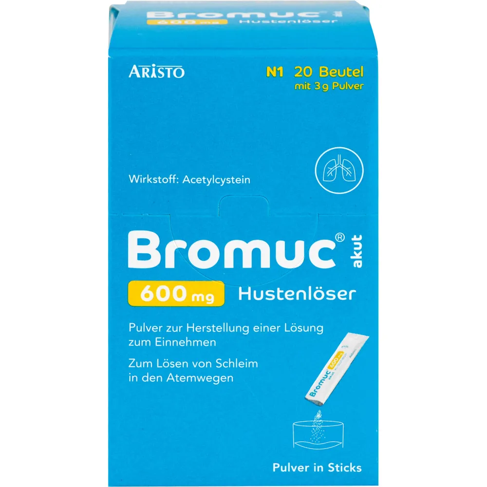 Bromuc akut 600 mg Hustenlöser Plv.z.H.e.L.z.Einn. 20 St