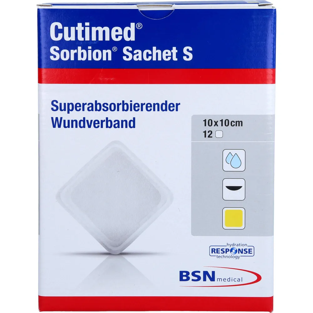 Cutimed Sorbion Sachet S Wundauflage 10x10 cm 12 St