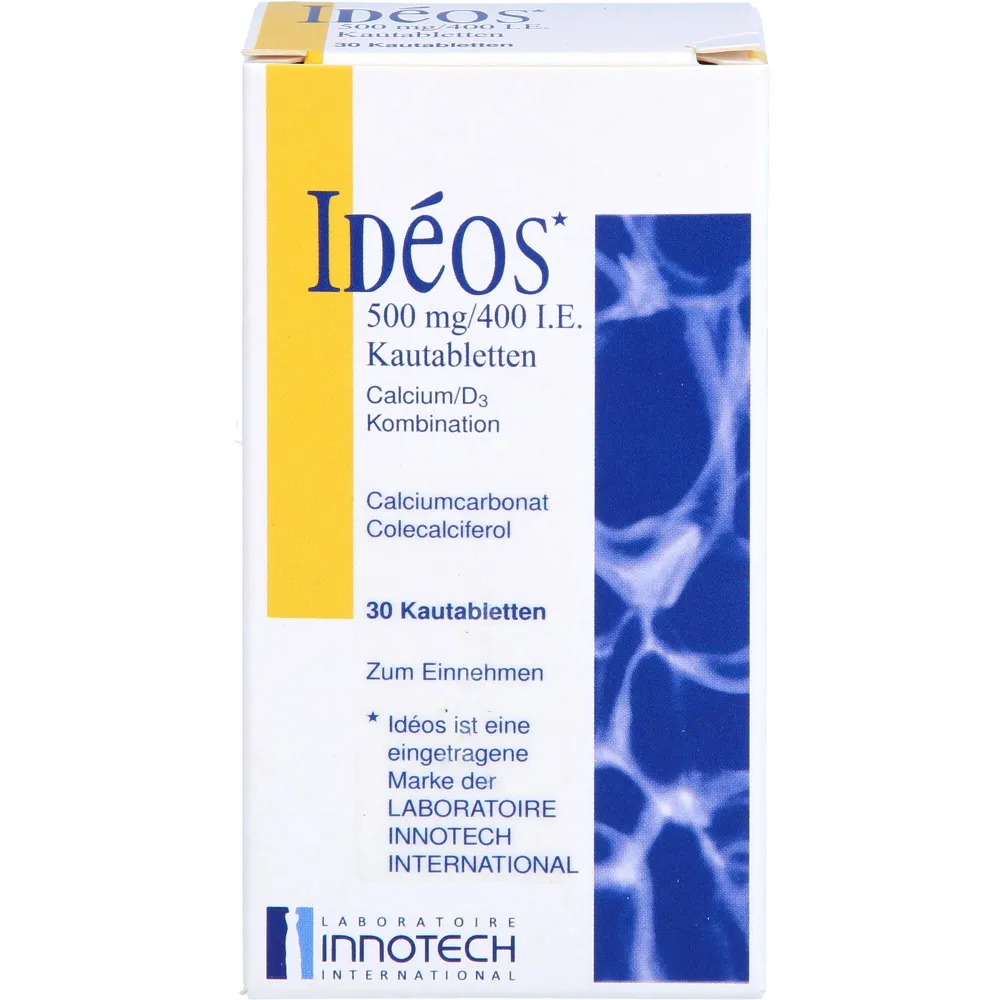 Ideos 500 mg/400 I.E. Kautabletten 30 St