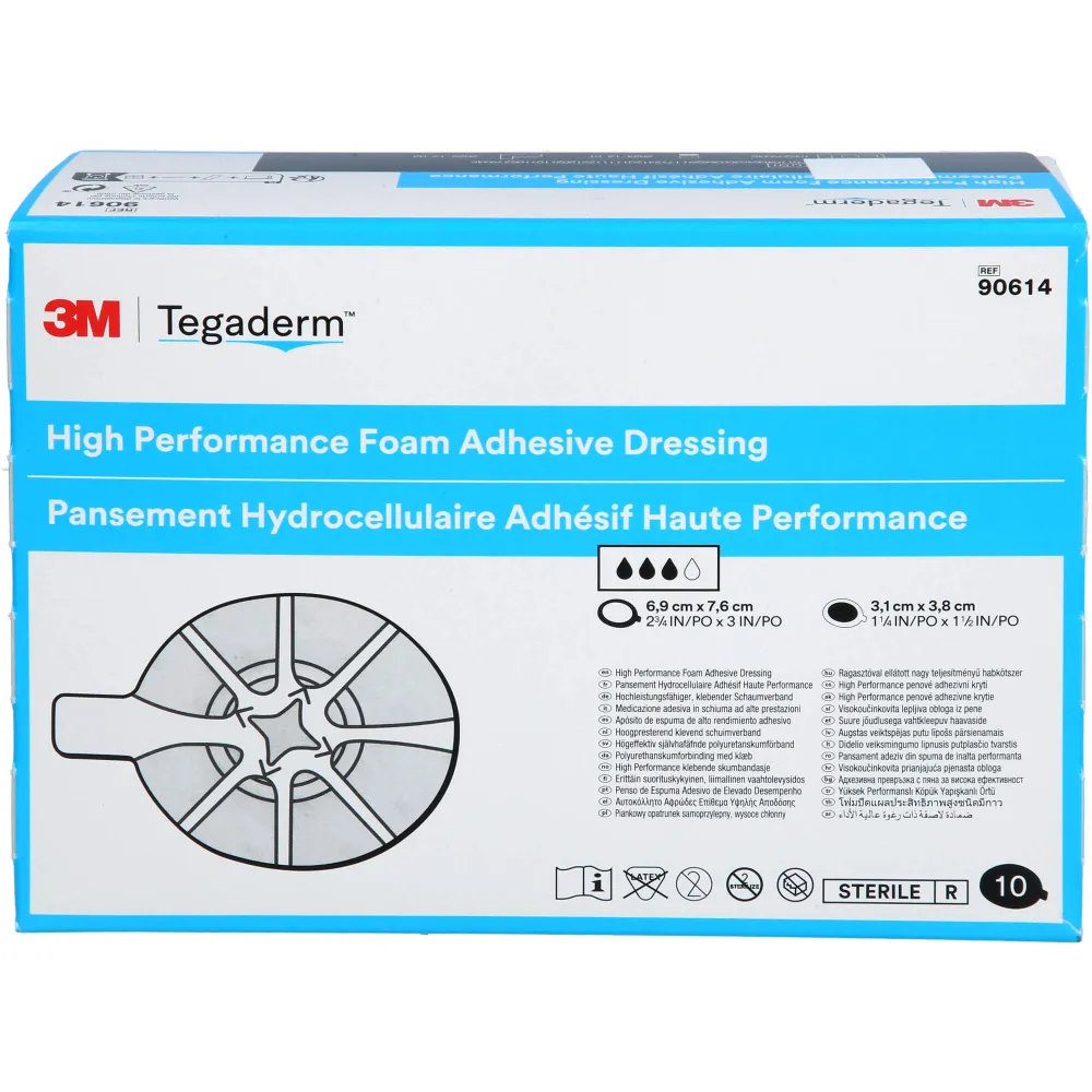 Tegaderm Foam Adhesive 6,9x7,6 cm oval 90614 10 St