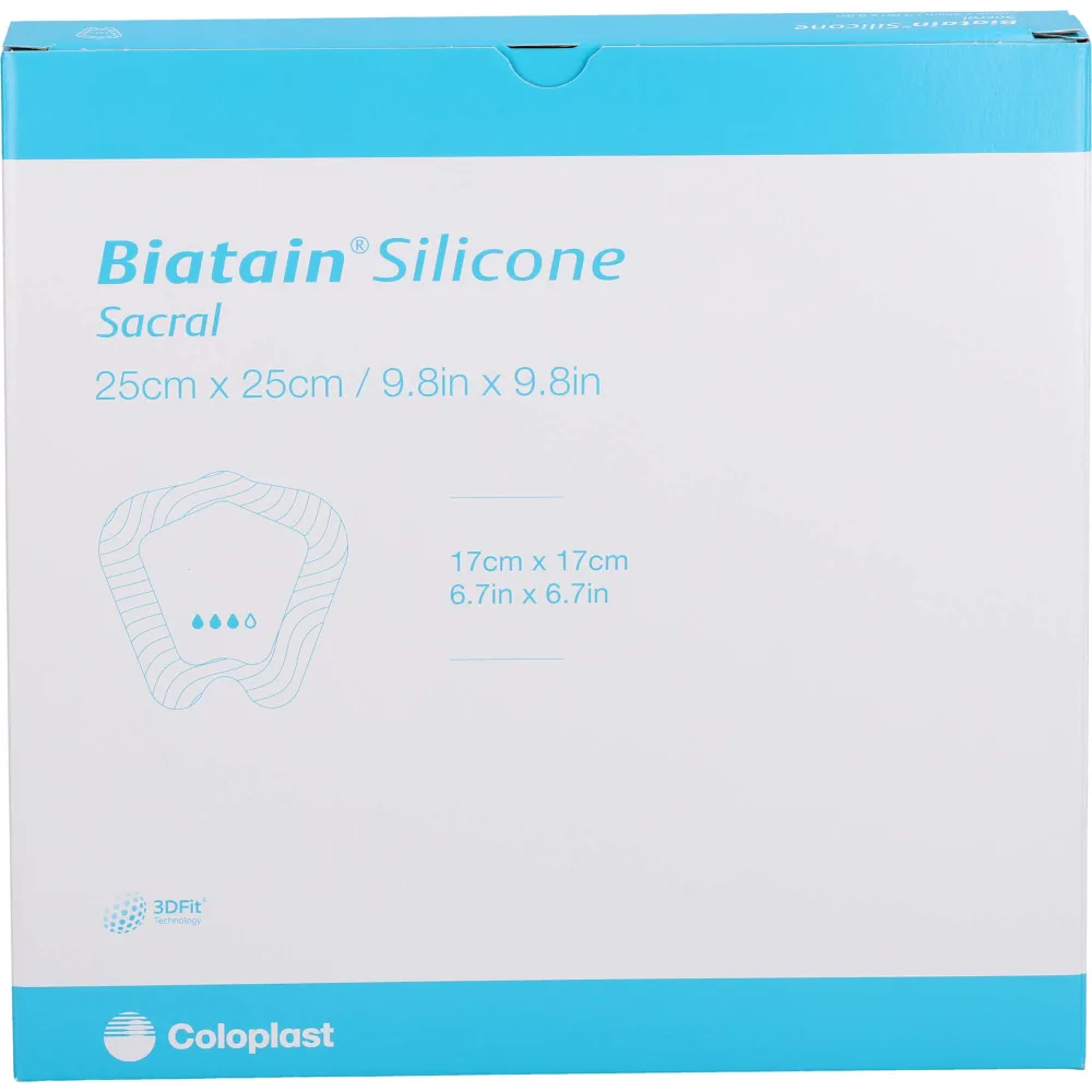 Biatain Silicone Schaumverb.Sakrum groß 25x25 cm 5 St