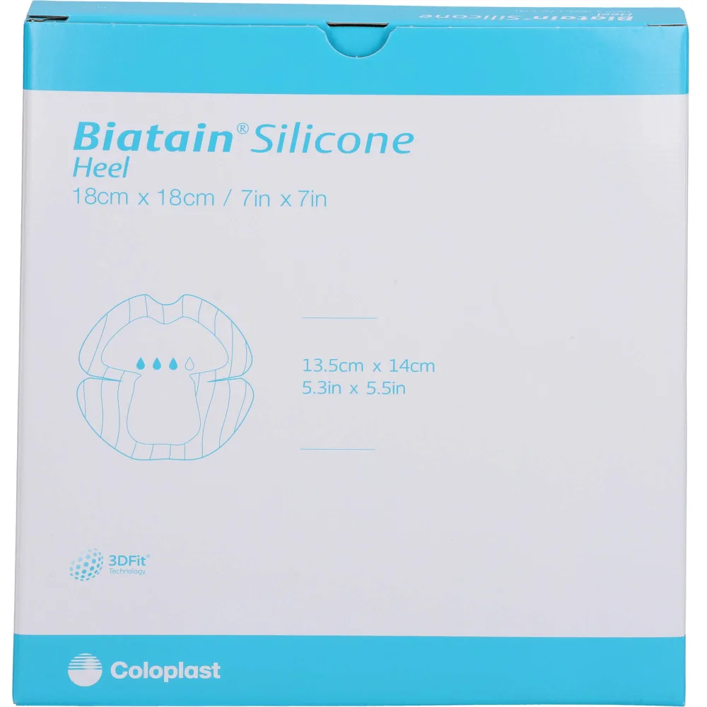 Biatain Silicone Schaumverband Ferse 18x18 cm 5 St