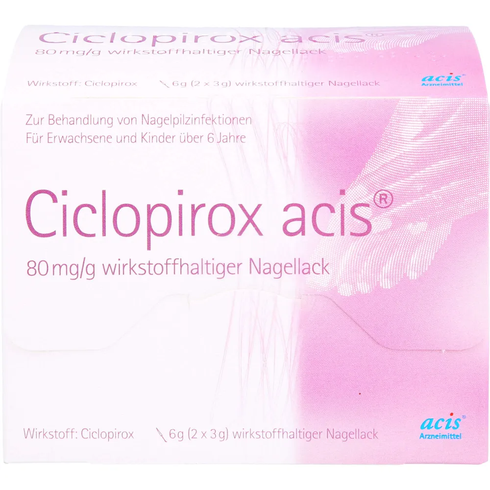 Ciclopirox acis 80 mg/g wirkstoffhalt.Nagellack 6 g
