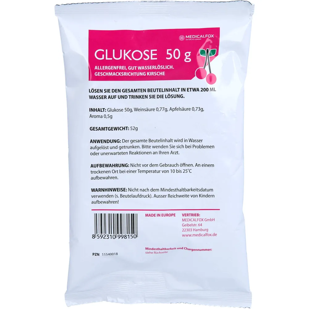 Glukose 50 g Kirsch Plv.z.Her.e.Lsg.z.Einnehmen 50 g