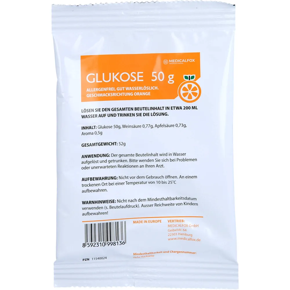 Glukose 50 g Orange Plv.z.Her.e.Lsg.z.Einnehmen 50 g
