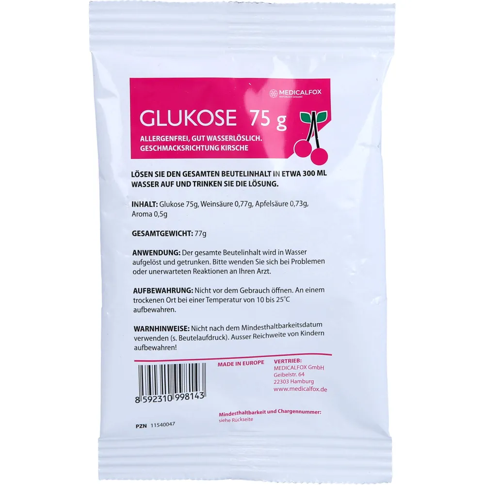 Glukose 75 g Kirsch Plv.z.Her.e.Lsg.z.Einnehmen 75 g