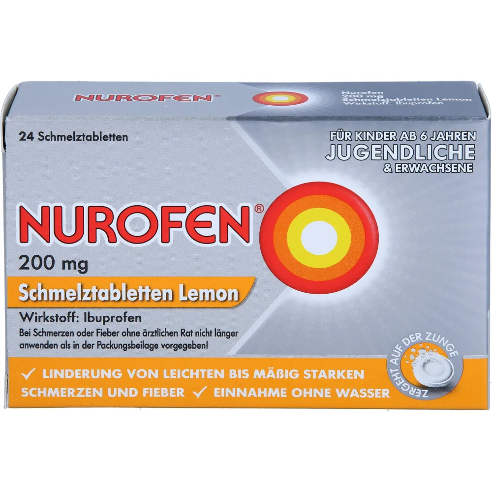 Nurofen 200 mg Schmelztabletten Lemon 24 St
