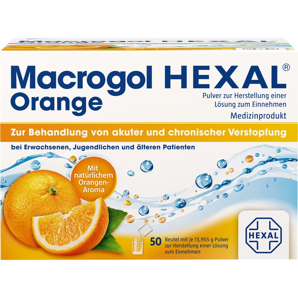 Macrogol Hexal Orange Plv.z.Her.e.Lsg.z.Einn.Btl. 50 St