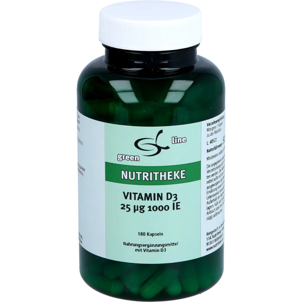 Vitamin D3 25 µg 1000 I.E. Kapseln 180 St