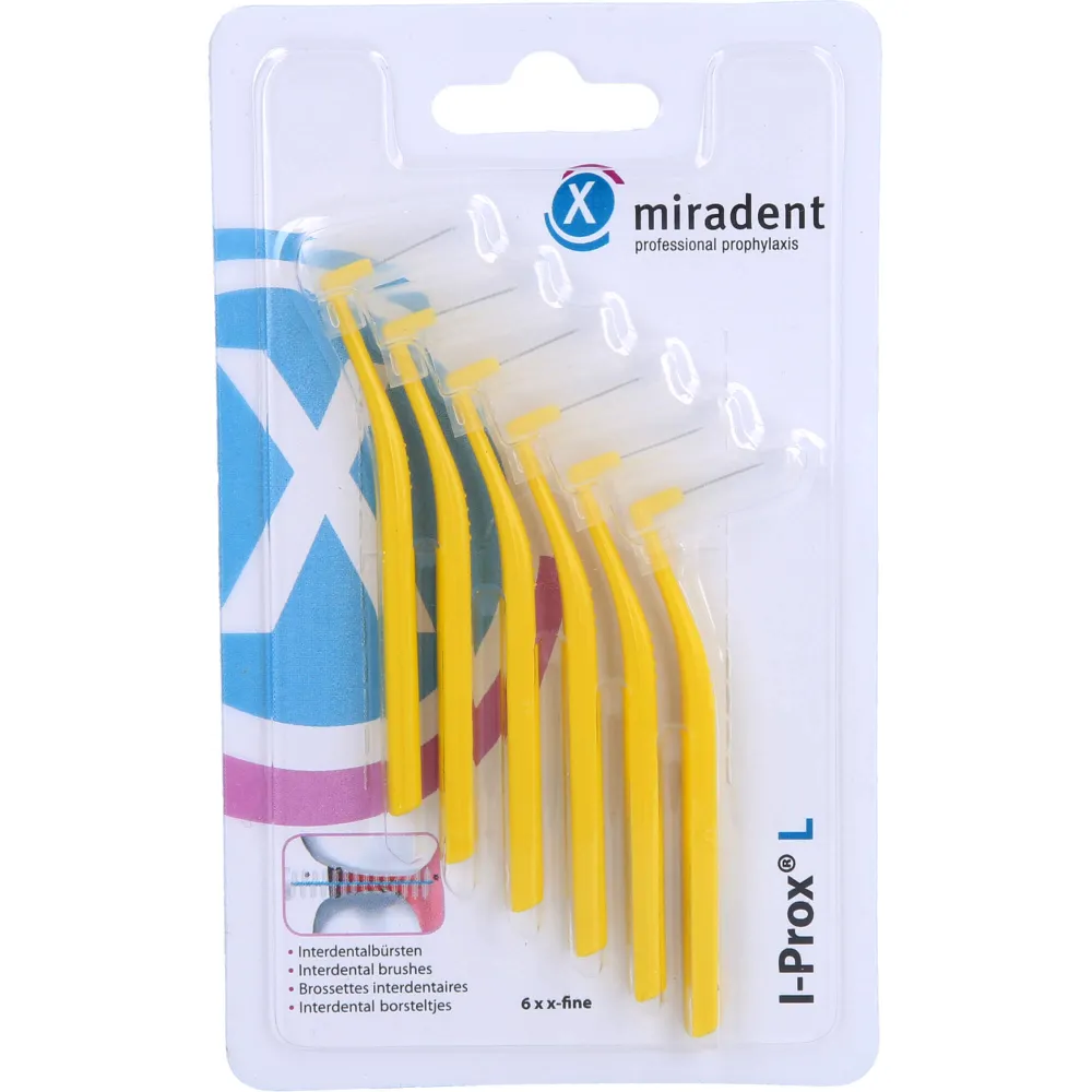 Miradent Interdentalbürste I-Prox L 0,5 mm gelb 6 St