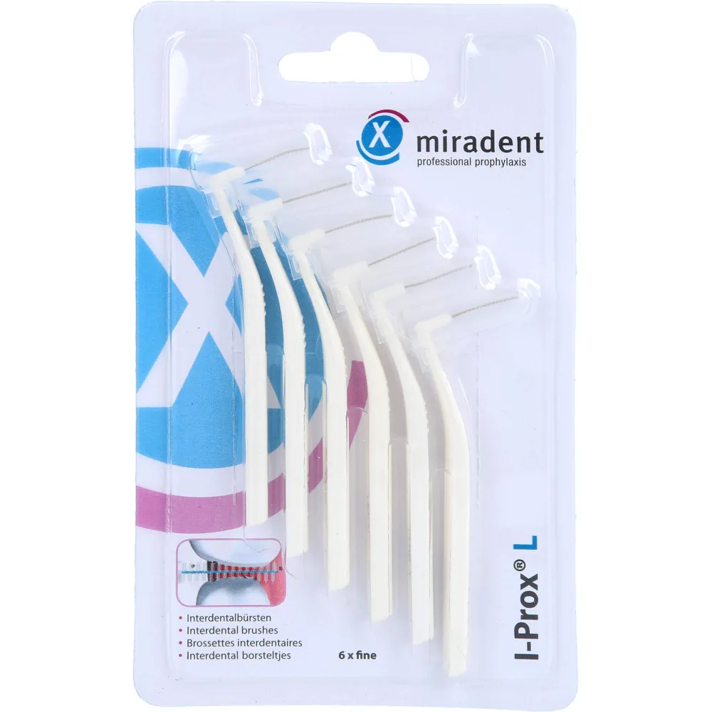 Miradent Interdentalbürste I-Prox L 0,6 mm weiß 6 St