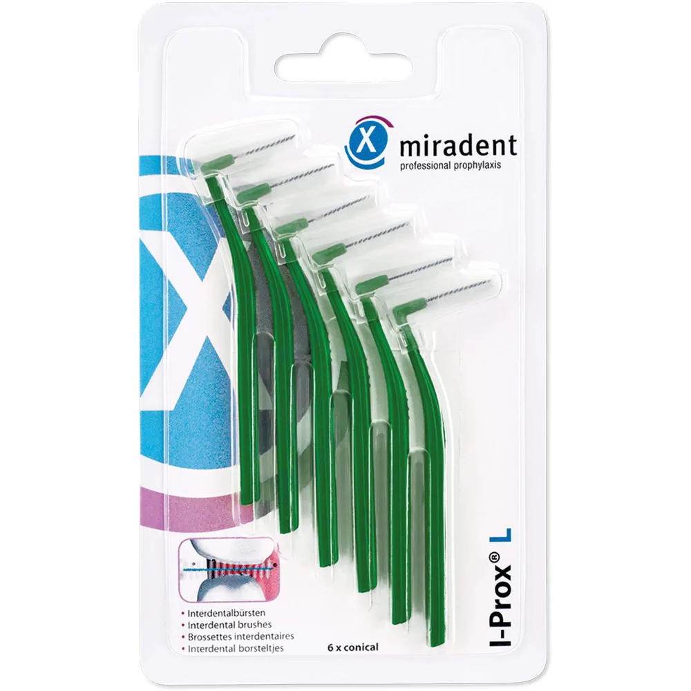 Miradent Interdentalbürste I-Prox L 0,7 mm grün 6 St