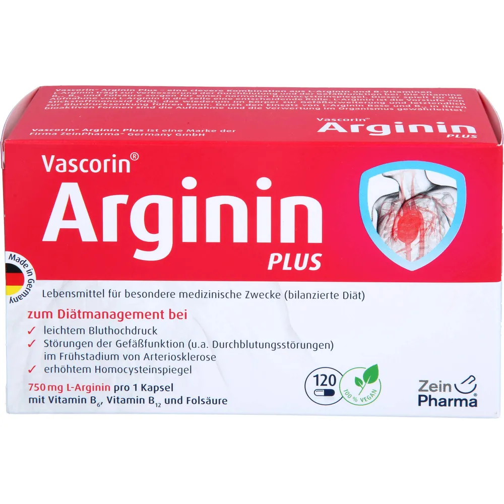 Vascorin Arginin Plus Kapseln 120 St