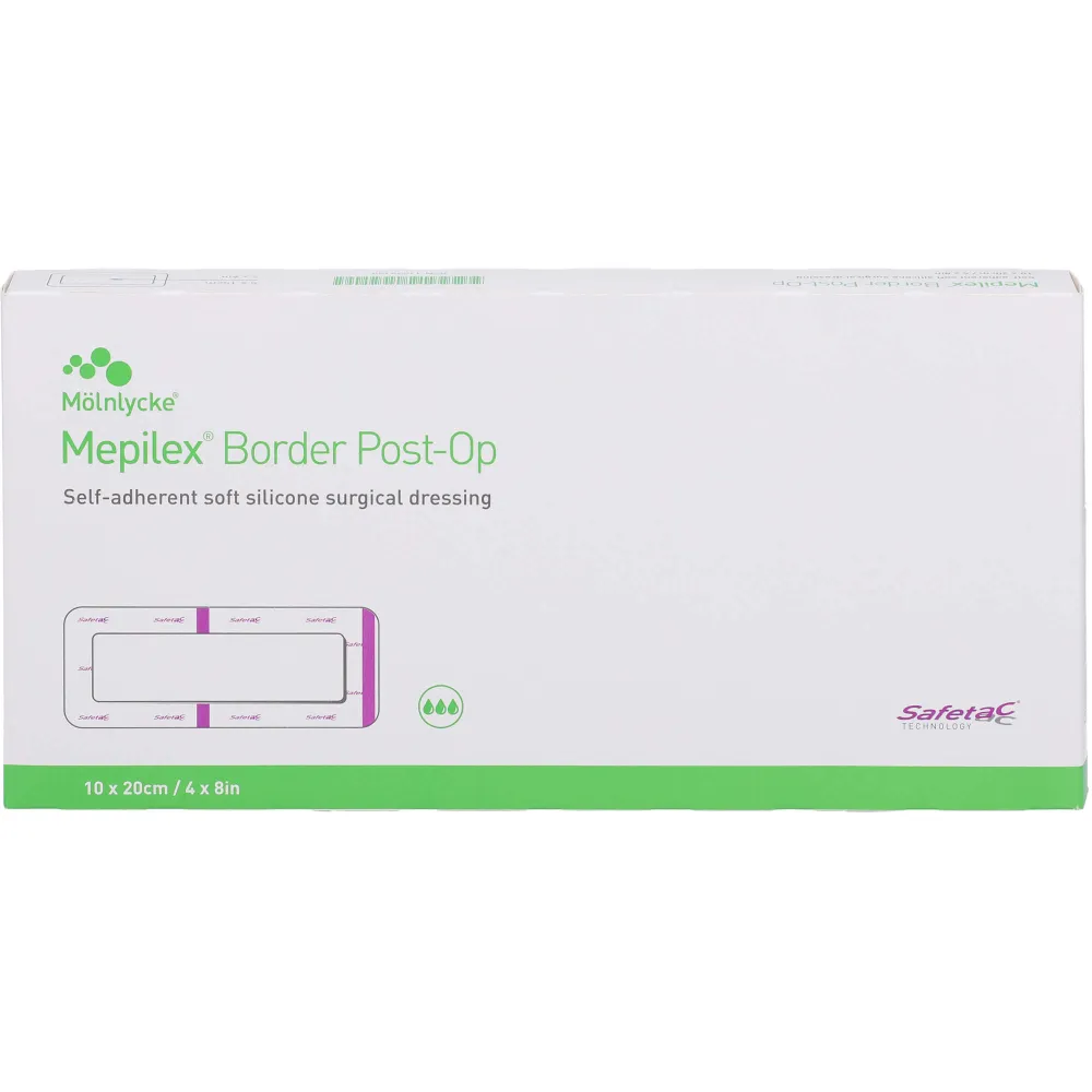 Mepilex Border Post-Op Verband haftend 10x20 cm 5 St