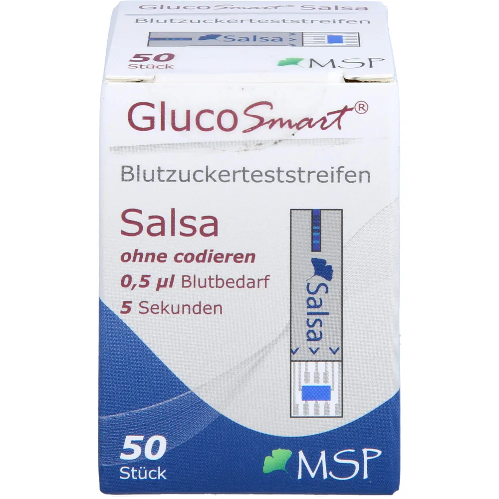 Glucosmart Salsa Blutzuckerteststreifen Dose 50 St