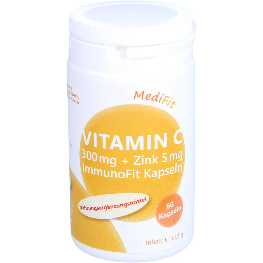 Vitamin C 300 mg+Zink 5 mg ImmunoFit Kapseln 60 St