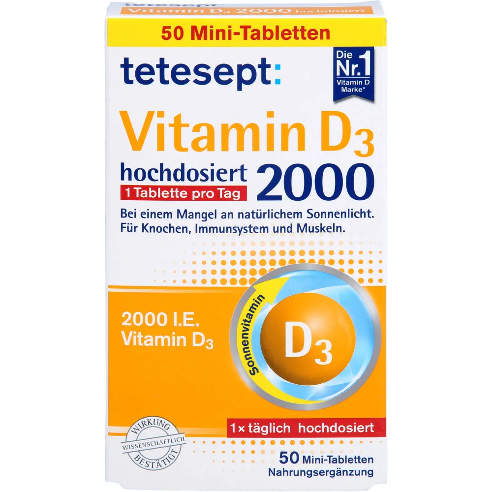 Tetesept Vitamin D3 2.000 Filmtabletten 50 St