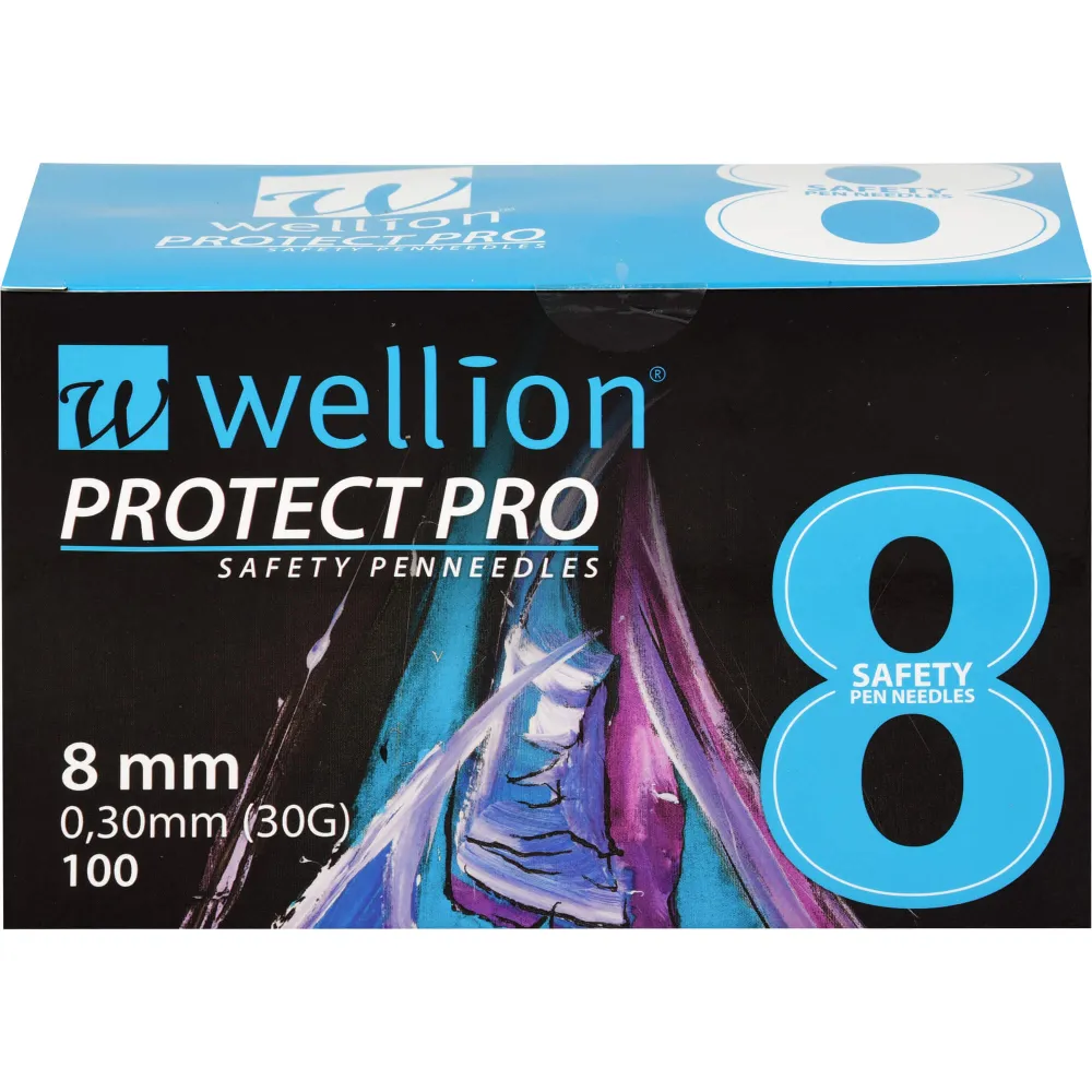 Wellion Protect Pro Sicherh.Pen-Nadeln 30 G 8 mm 100 St