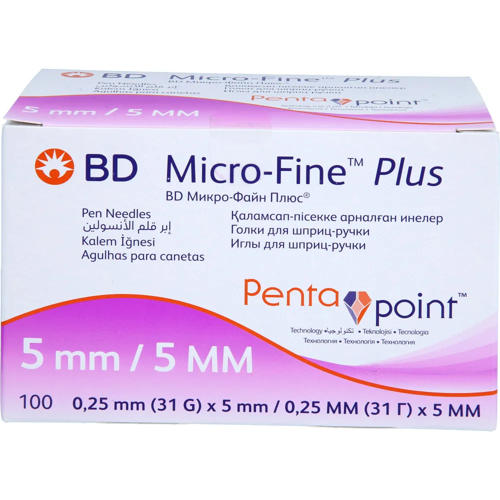 Bd Micro-Fine+ Pen-Nadeln 0,25x5 mm 31 G 100 St