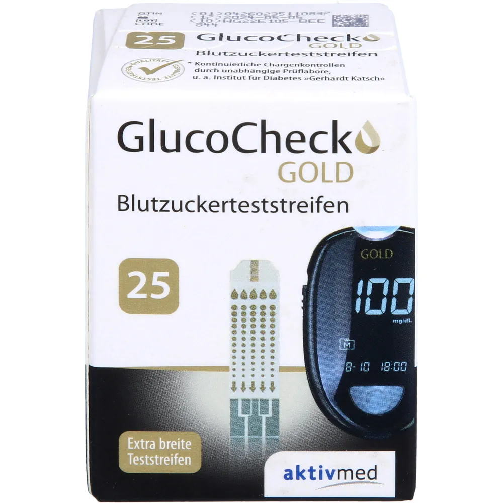 Glucocheck Gold Blutzuckerteststreifen 25 St
