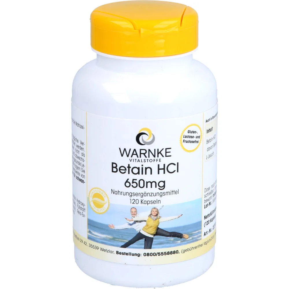 Betain Hcl 650 mg Kapseln 120 St