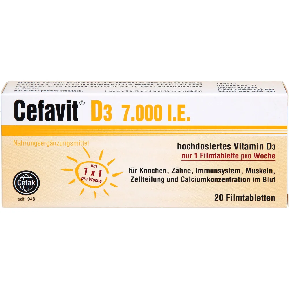 Cefavit D3 7.000 I.E. Filmtabletten 20 St
