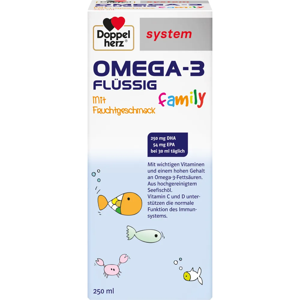 Doppelherz Omega-3 flüssig Familiensystem 250 ml