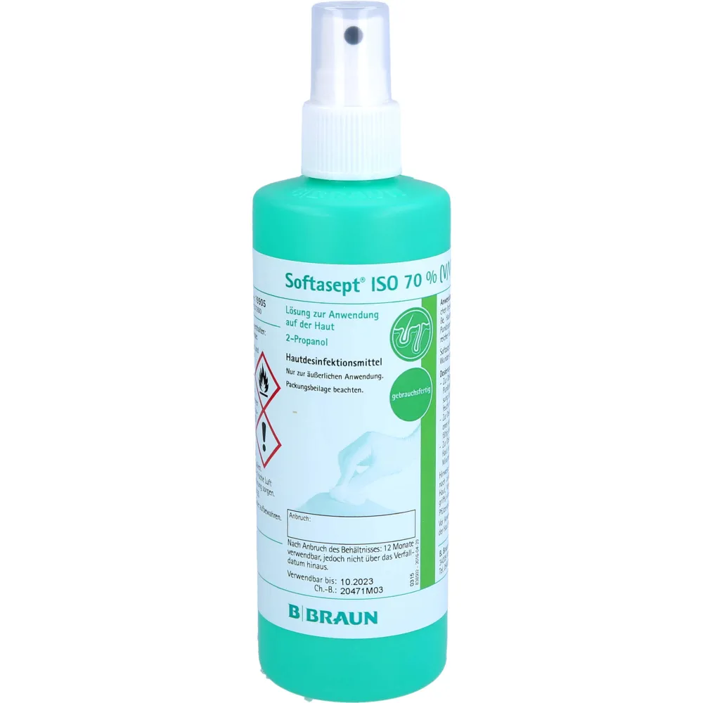Softasept Iso 70% Lösung z.Anwendung a.d.Haut 250 ml